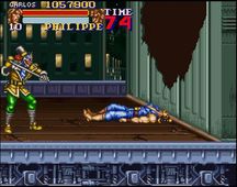 une photo d'Ã©cran de Final Fight 2 sur Nintendo Super Nes